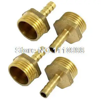 

1/2" PT Thread 1/4" Pneumatic Air Hose Straight Barbed Fitting Coupling 5 Pcs