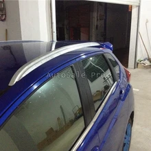 Для Honda fit алюминиевый сплав серебра Топ Багажник на крыше автомобиля боковое украшение бара отделка стайлинга автомобилей