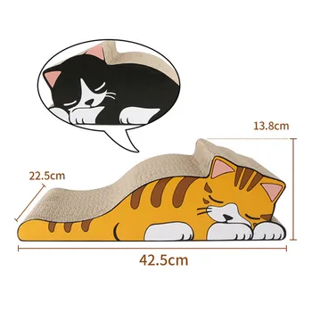

Interactive Lazy Cat Design Cat Claw Board Kitten Corrugated Scratch Board Pad Scratcher Bed Mat Claws Care Training Cat Pet Toy