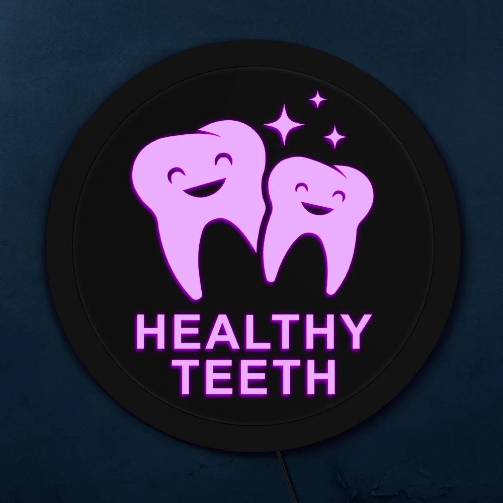 

Dentist Healthy Teeth LED Neon Sign Dental Hygienist Office Bedroom night light Decoration Tooth Party Decor