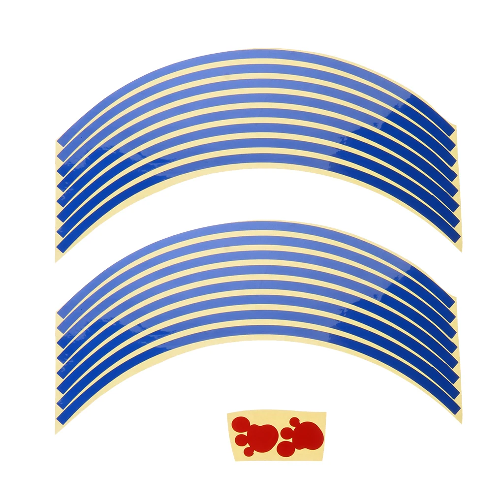 Reflective Speed Tapered Wheel Rim Tape Stripe fit Motorcycles, Cars, Trucks Glossy Vinyl - Durable And Waterproof
