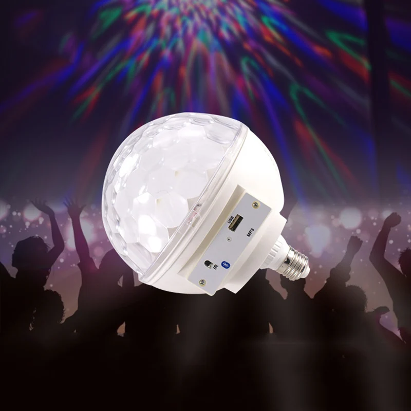 

LED Light RGB Color Changing Light E27 USB Sound Control Lamp for Wedding Party KTV Home Drop shipping