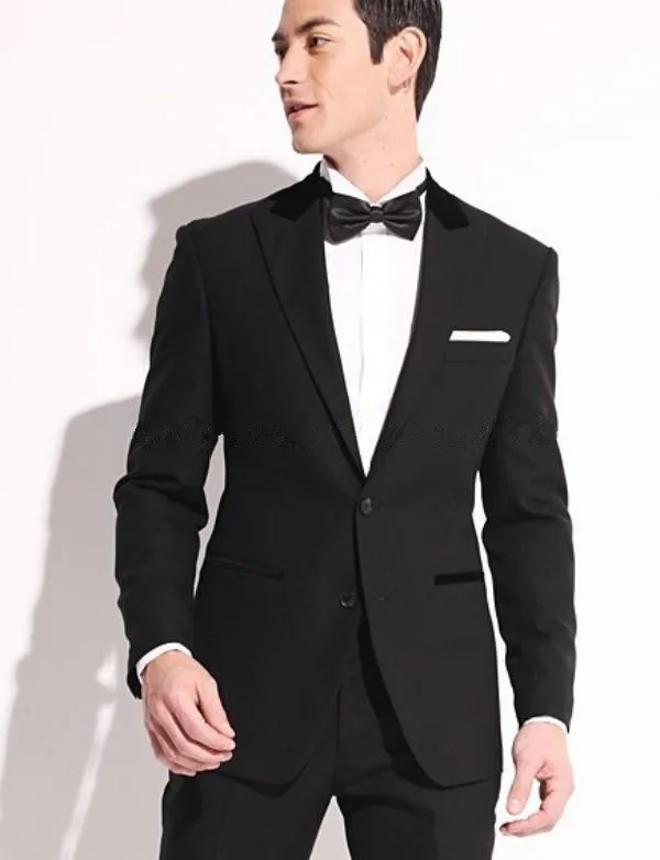 Черный максимумом нагрудные две кнопки мужской костюм высокое качество Новый Стиль 2016 заказ 2 шт Свадебная вечеринка выпускного вечера