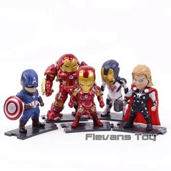

Marvel Avengers Action Figures 5pcs/set Iron Man Mark 39 Gemini Captain America Thor Hulkbuster Toys Car Decoration Dolls