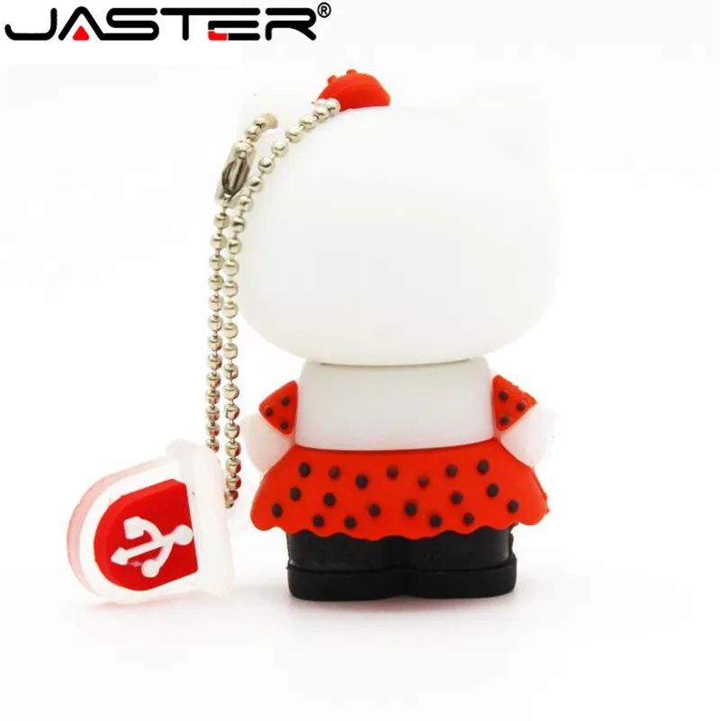 JASTER милый hello kitty Usb флеш-накопитель, флеш-накопитель, 4 ГБ, 8 ГБ, 16 ГБ, 32 ГБ, 64 ГБ, мультяшный U диск, флеш-карта, карта памяти, подарок