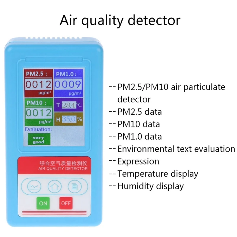 PM1.0 PM 2,5 PM10 анализатор газа 9 видов детектор частиц монитор качества воздуха