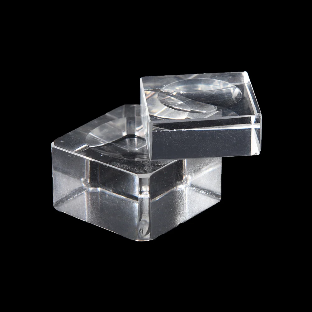 

Dia 25mm/30MM Crystal False Eyelash Stand Glue Glass Lashes Holder Extension Square Pallet Transparent Color