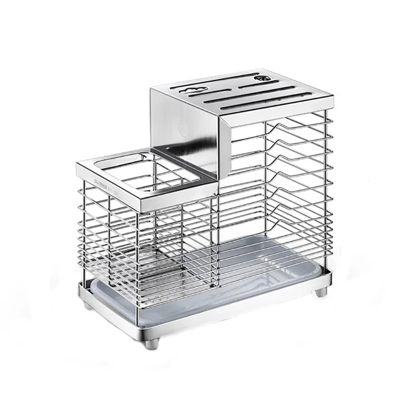 Multi-function Stainless steel hanging chopstick knife rack fork cage spoon holder reinforced kitchen supplies cutlery organizer