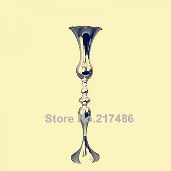 

large and tall Metal Trumpet Vases Wedding Centerpieces Vases sliver