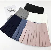Новые плиссированные юбки в стиле Лолиты с высокой талией Harajuku, мини-Матросская юбка трапециевидной формы для девочек, юбки японской школьной формы большого размера