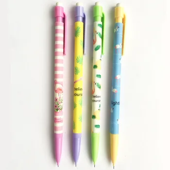 

10Pcs Color Random 0.5mm Flamingos Series Mechanical Pencil with Eraser Cap Student Stationery Automatic Pencil School Supply