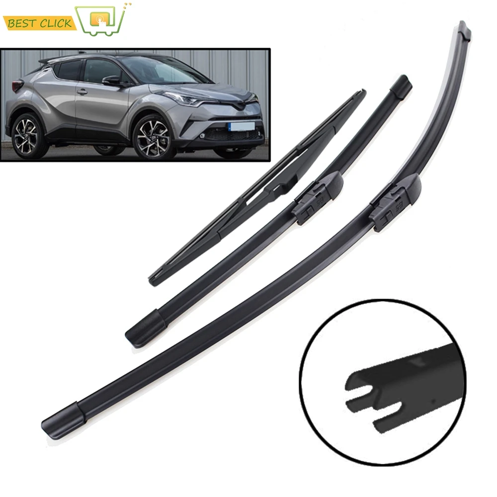 

Misima 3Pcs Windshield Windscreen Wiper Blades For Toyota C-HR CHR 2016 2017 2018 2019 2020 Front Rear Window Wipers