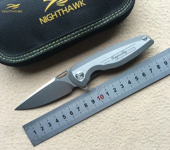

NIGHTHAWK Original tactical ball bearing Flipper folding knife VG-10 blade TC4 Titanium handle camp hunt knives EDC tools
