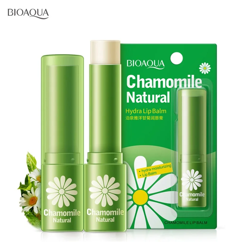 

beauty & health natural chamomile moisturizing lip balm repair lips wrinkles fade lip lines lipstick lip care BIOAQUA skin care