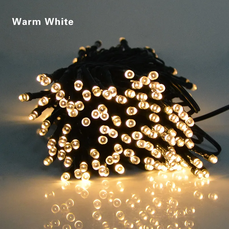 Солнечный перезаряжаемый уличный Садовый Солнечный светильник лампы для газонов водонепроницаемый Пейзаж Праздник Рождественская вечеринка гирлянда Патио Украшение - Испускаемый цвет: Warm White 7M