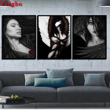 

Nordic Minimalist Poster Wall Pictures DIY Diamond embroidery Women Eagle 3PCS Diamond Painting Cross Stitch Rhinestone Mosaic