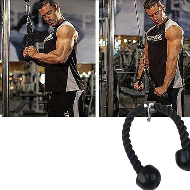 Muscles Biceps Triceps Tension Pull Rope Down Arm Muscle Exercise Gym