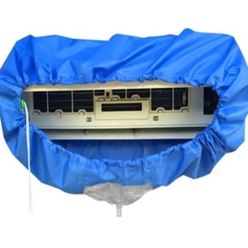 

1PCS Winter Summer Blue Air Conditioner Cleaning Dust Washing Cover Clean Waterproof Clear Protector Tool Air Conditioner Cover