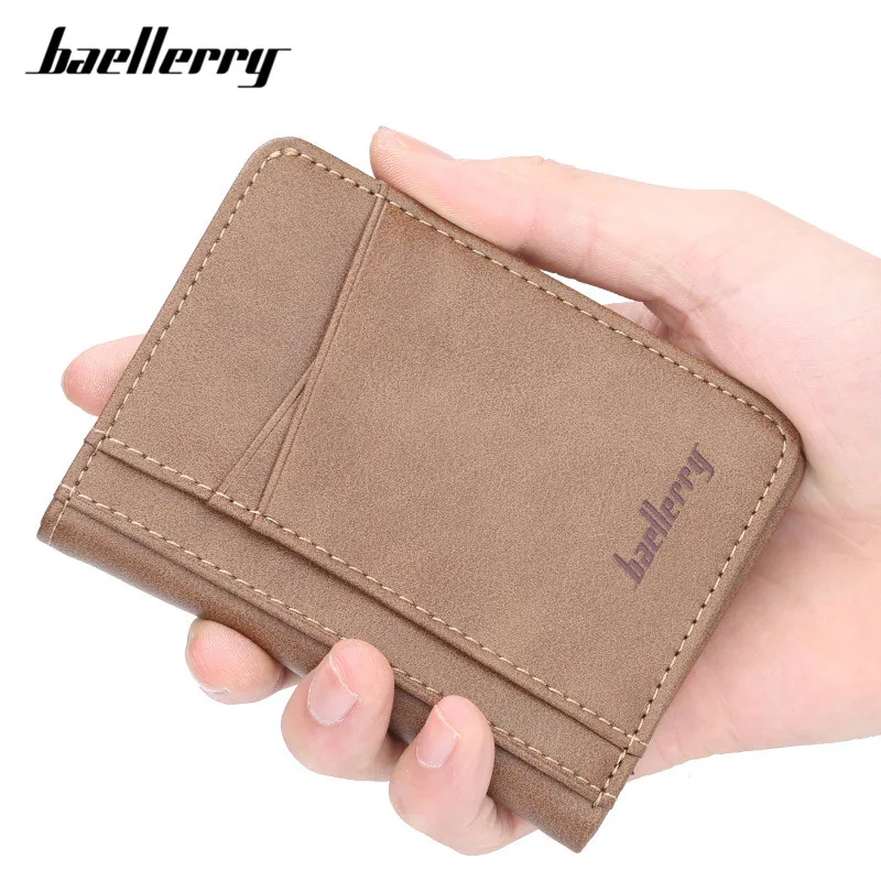 

Baellerry Many Departments Slim Wallets Men Leather Brand Designer Mens Small Wallet Carteira Card Holder Male Purse
