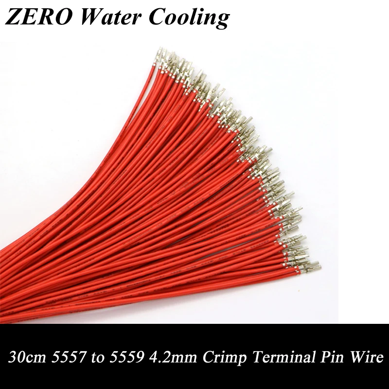 

50pcs/Lot Free Shipping 30cm Red Color UL1007 18AWG ATX / PCI-E / EPS / PSU Female to Male Crimp Terminal Pins Wire.