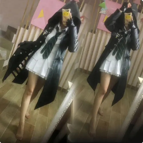  Game Playerunknown's Battlegrounds Cosplay PUBG Leather Outwear Trench Coat Hoodies Unisex Long Bla