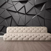 Пользовательские Настенные обои 3D стерео геометрические абстрактные серый треугольник фото обои Гостиная ТВ диван спальня фон Декор