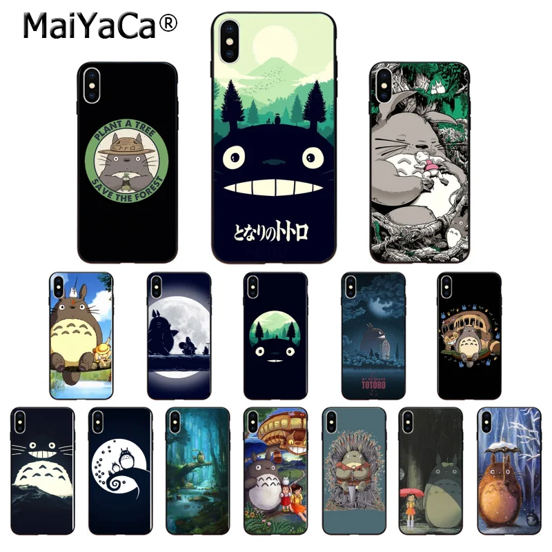 Мягкий силиконовый чехол для iPhone X XS MAX 6 6S 7 7plus 8 8Plus 5 5S XR MaiYaCa Anime My neigbor totoro |