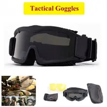 Тактические Солнцезащитные очки в стиле милитари охотничьи очки для стрельбы армии Пейнтбол Очки для страйкбола солнцезащитные очки на открытом воздухе очки для защиты от ветра