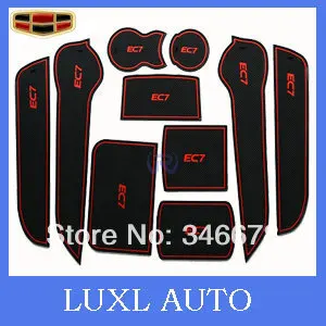 Free shipping Geely emgrand EC7 2012 2013 gate slot EC718 RV special glass MATS Storage armrest box pad mat car styling |