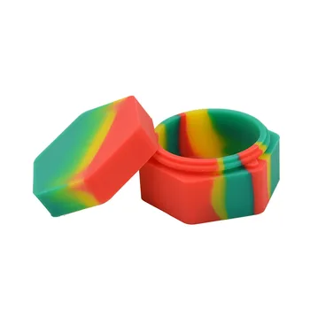 

26ml Bho Hexagon Silicone butane Slick oil container jars Dab wax jar concentrate storage