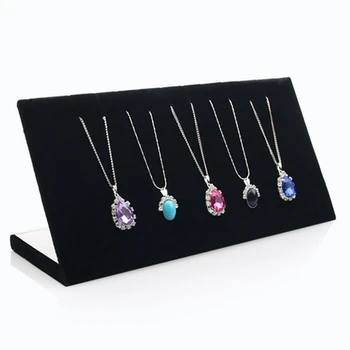 

Flannel Velvet Necklace Display Holder Stand Women Jewelry Organizer Rack Storage Case Earrings Display Rack