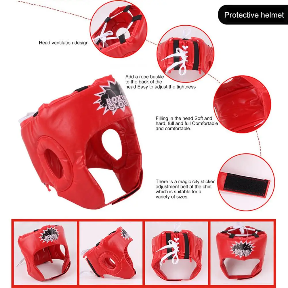 Набор детских боксерских перчаток шлемов аксессуаров для фитнеса упражнений