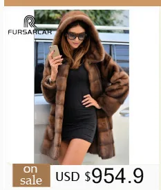 FURSARCAR New Winter Parka For Women Real Fur Jacket Warm Luxury Parkas Coat With Fur Hood Natural Fox Fur Liling Parka