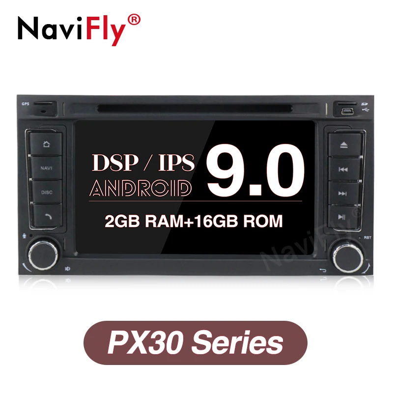 Автомобильный dvd плеер NaviFly PX30 android 9 0 gps для Volkswagen/Touareg Transporter T5 Multivan 2002 2010 с IPS DSP 4G Wi