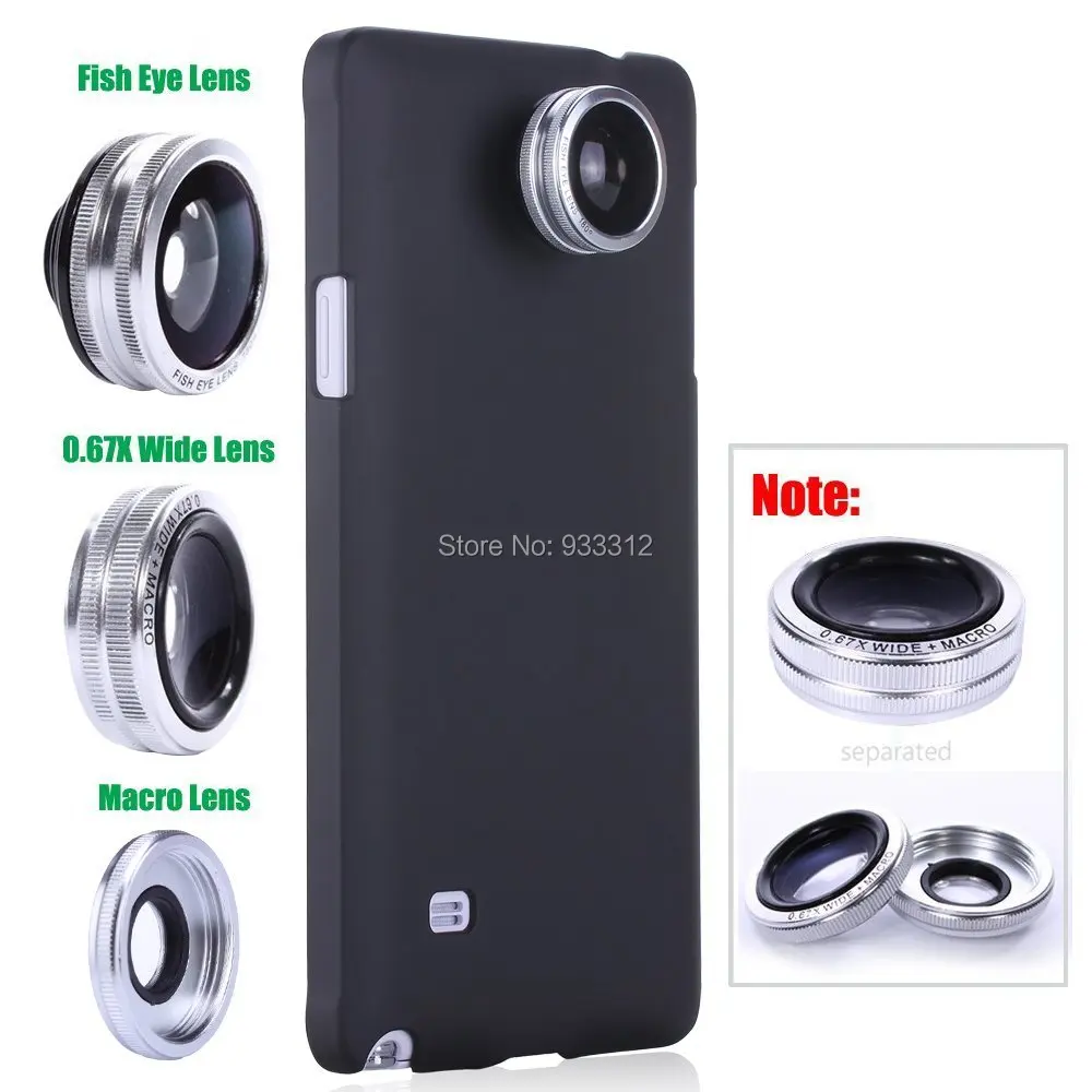 Samsung Galaxy S5  S6  Note 3 Note 4 Camera Lens Kit - Fisheye Lens 2 in 1 Macro Lens  Wide Angle Lens 12x Aluminum Telephoto Manual Focus Lens - Awesome Photography Accessories-2