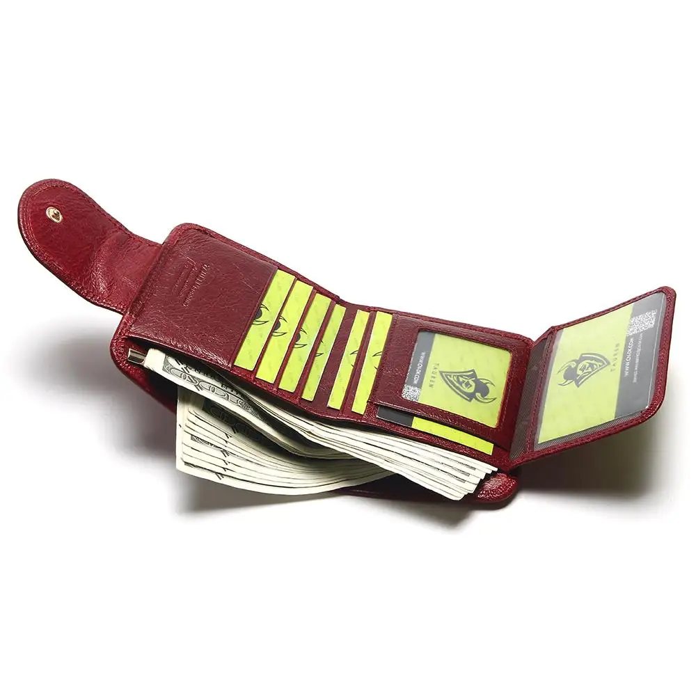 Koop Tauren Vrouwen Wijn Rood Portefeuilles 100% Echt Lederen Portemonnees Olie Koe Lederen Hasp Korte Retro Designer Kleine Voor Dames Vrouwelijke