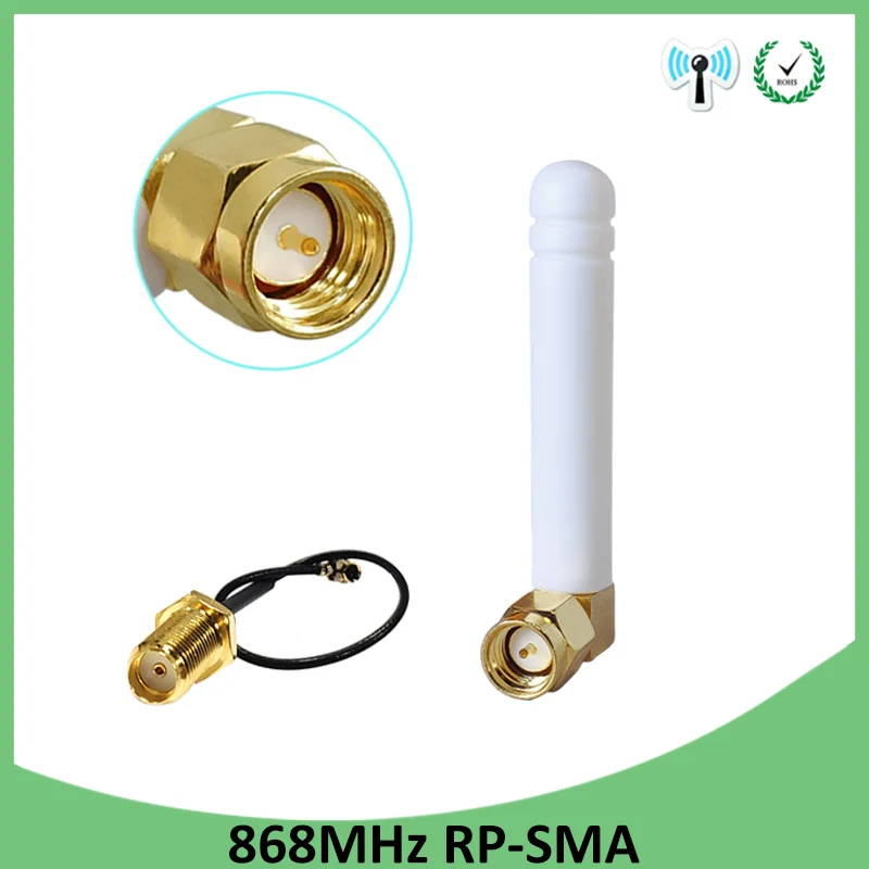 

10pcs 868MHz 915MHz Antenna 2dbi SMA Male Connector GSM 915 MHz 868 MHz antena antenne +21cm RP-SMA/u.FL Pigtail Cable
