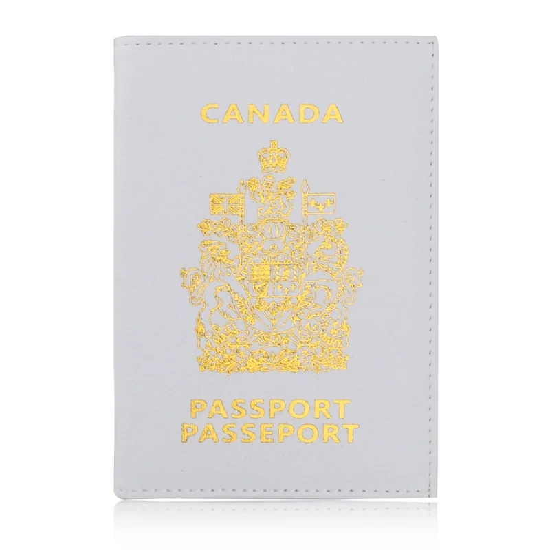 Кожаная канадская Обложка для паспорта, ID карты, документы, карты, держатель для паспорта, авиа билета, кошелек, чехол, Женский чехол держатель для паспорта для Канады - Цвет: as picture