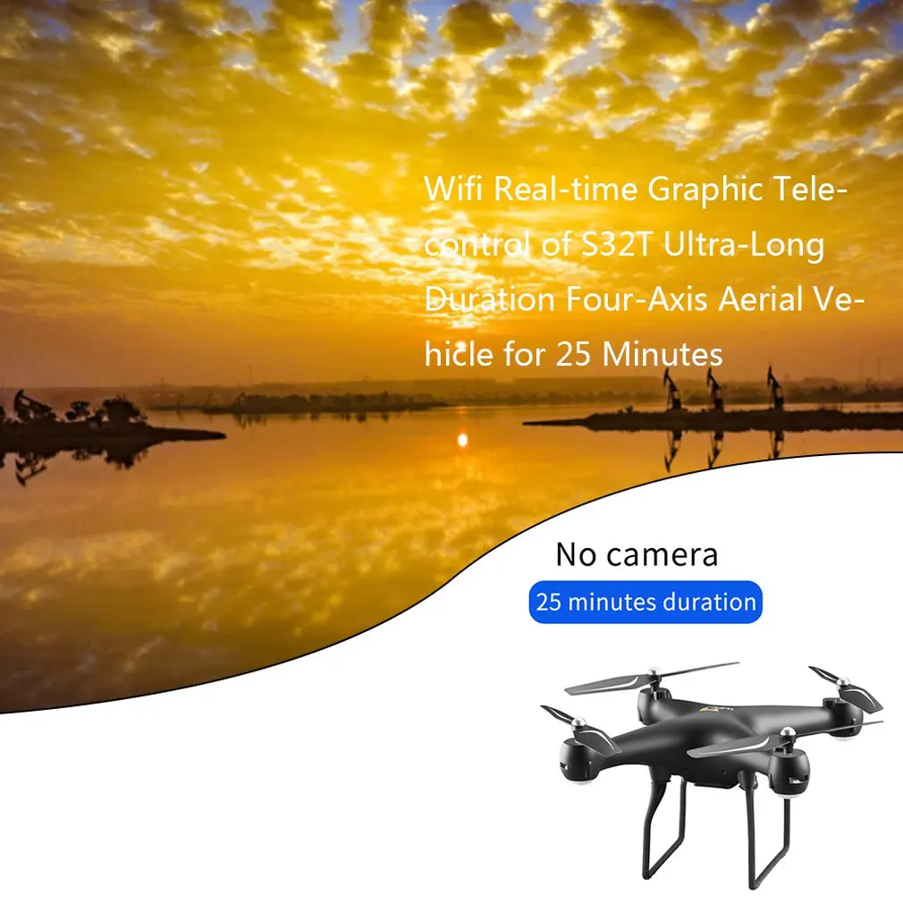 S32T HD 30W/500W RC Drone With Camera Quadcopter Wifi Real-time Graphic Telecontrol RC Drones Drone Children Kid Toys