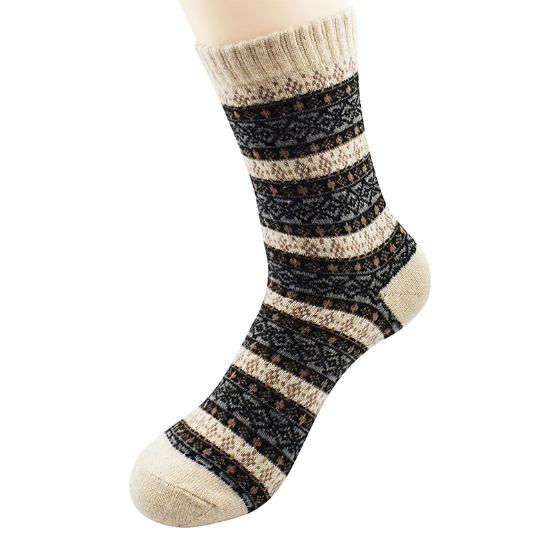 5 пар, повседневные мужские мягкие толстые теплые носки из смешанной кроличьей шерсти теплые носки для зимы, шерстяные цветные мужские носки в стиле ретро, дышащие