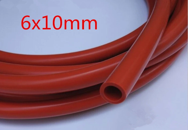 6mm ID 10mm OD 6x10 Rode siliconen buis siliconen slang silicagel flexibele  pijp Hoge temperatuur slip silicon rubber tubing|Pneumatische Onderdelen| -  AliExpress