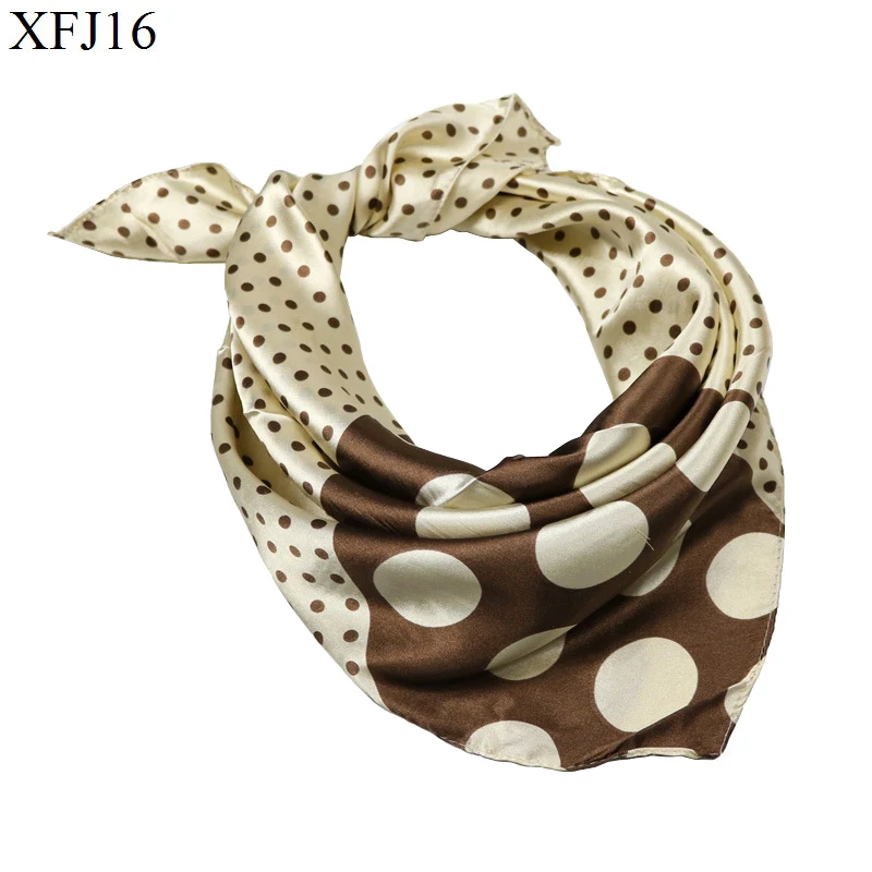 F & U Элегантный женский квадратный шелковый головной платок и шея чувствуют шелковый шарф Тощий ретро-галстук для волос небольшой модный
