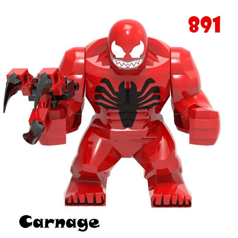 Mini Diy DC Marveled Anime Super Hero Character Action Venom Black Dwarf Hulk Figures Legoingly Toys For Children Birthday Gifts