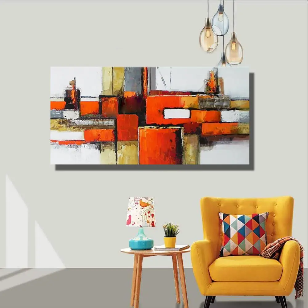 

Free shiping 100% hand painted Oil Painting on Canvas Contemporary AbstractWall Art Décor for Living Room Home Decoration