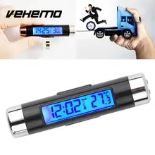 Автомобильный светодиодный цифровой датчик воздуха на выходе часы термометр Монитор интерьерные аксессуары
