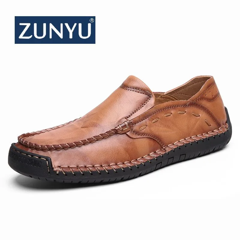 

2019 New Fashion Leather Spring Casual Shoes Men's Shoes Handmade Loafers Men Flats Hot Sale Moccasins Sneakers Big Size 38-48