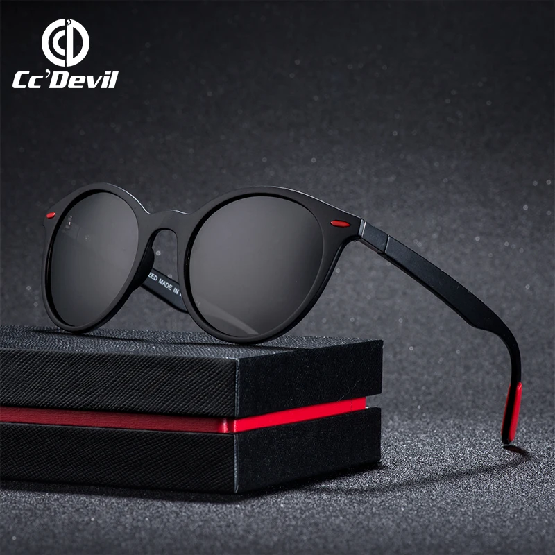 

2019 NEW Brand DESIGN Men Women Classic Retro Rivet Polarized Sunglasses TR90 Legs Lighter Design Oval Frame UV400 Protection