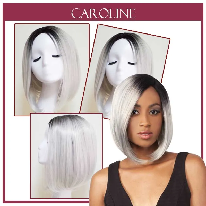 Synthetic Front Lace Wig Short Straight Wigs Hair Bob Blonde Glueless Front Lace Wigs For Women 305S