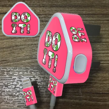 

Free drop shipping Great Stickers Protective Vinyl Skin PVC Decal Cover for iphone iPad 3pin charger#TN-IP3JXCDQ-0016