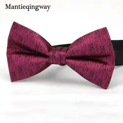 Mantieqingway брак бабочкой для Для мужчин S ручной работы полиэстер бабочкой Средства ухода за кожей Шеи Галстуки для свадьбы галстук Для